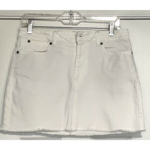Talbots Women's Junior White Jean Denim Mini Skirt Size 8